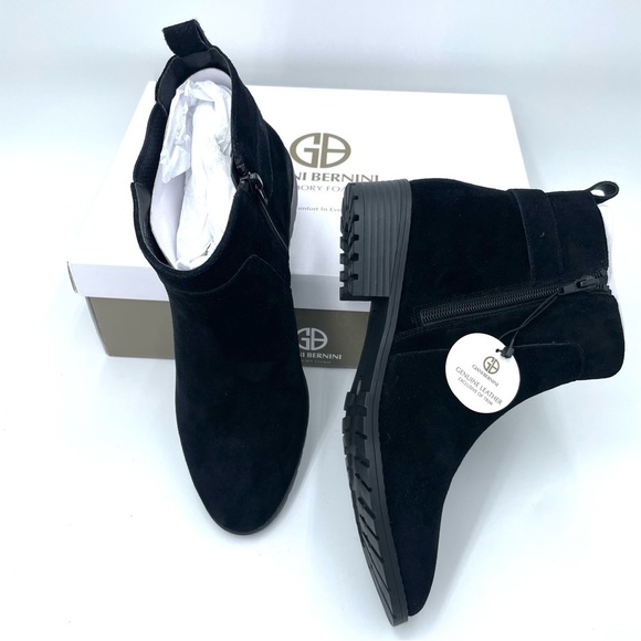Giani Bernini Womens Eilee Suede Memory Foam Booties Black 9 Medium NIB! - Picture 12 of 17